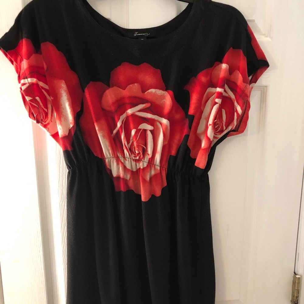 Forever 21 Rose Print Dress